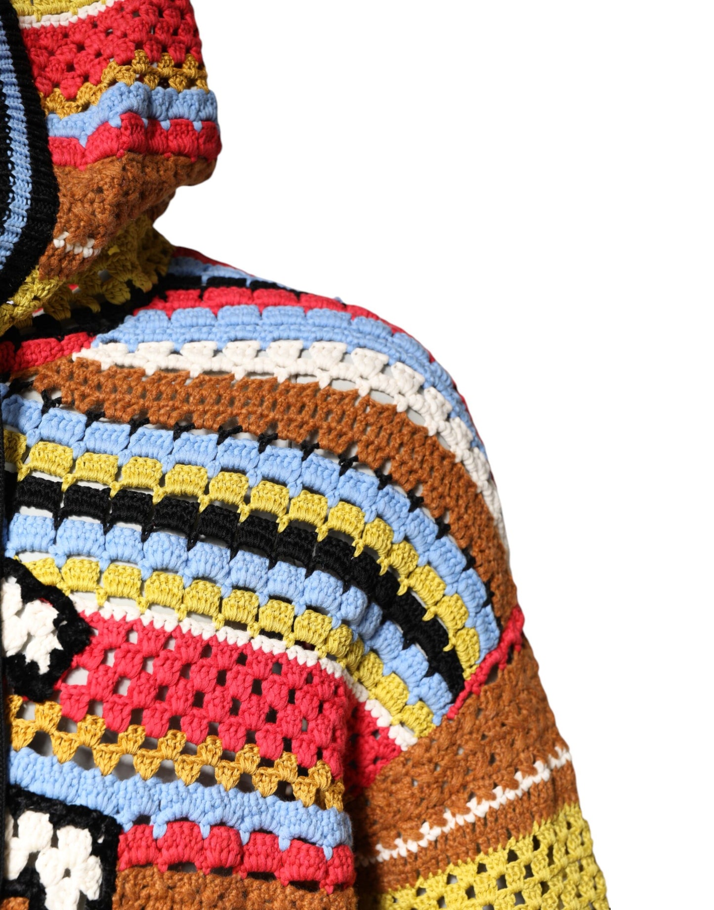 Dolce & Gabbana Multicolor Cotton Hooded Pullover Sweater Dolce & Gabbana