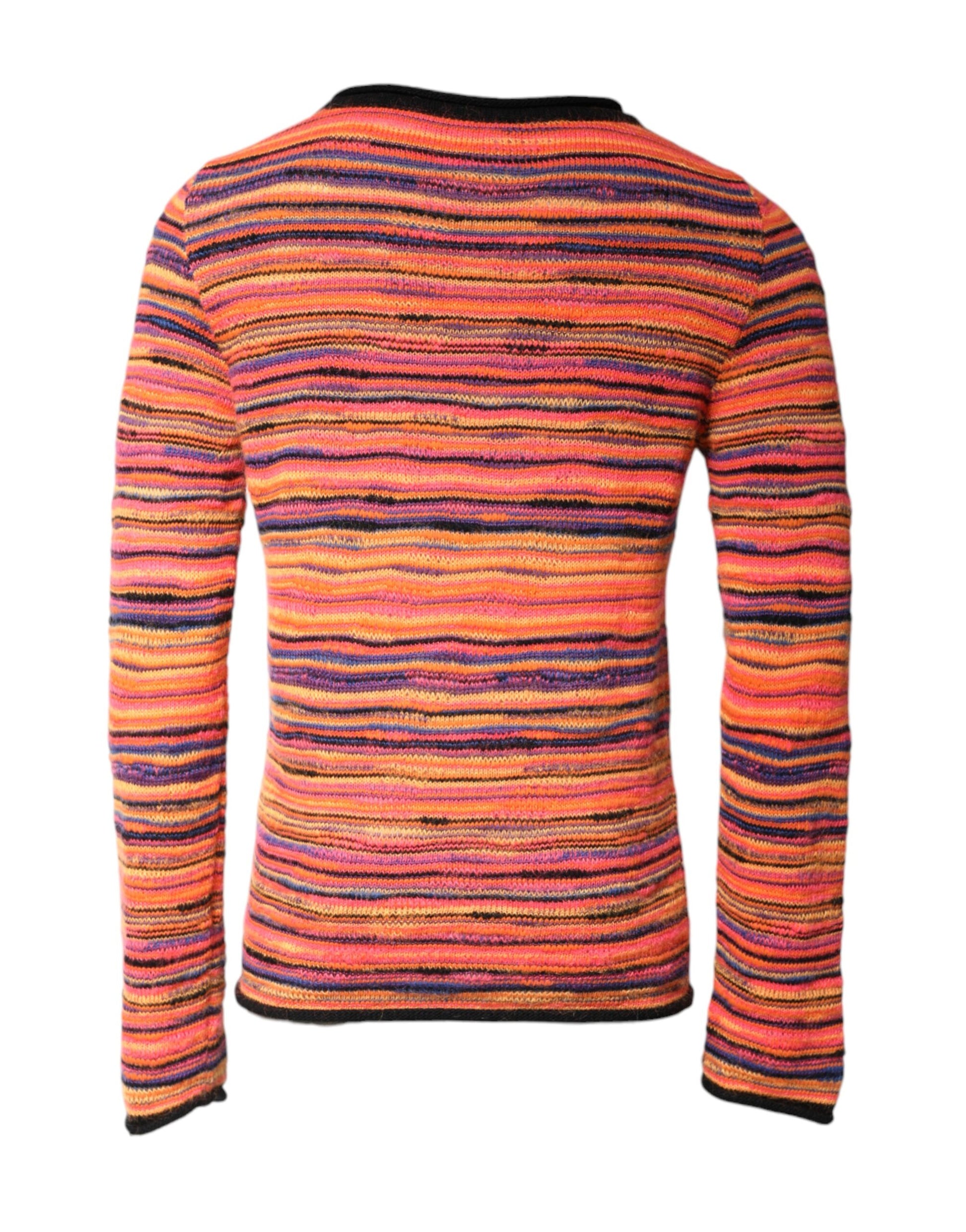 Dolce & Gabbana Multicolor Wool DGLogo Knit Pullover Sweater Dolce & Gabbana