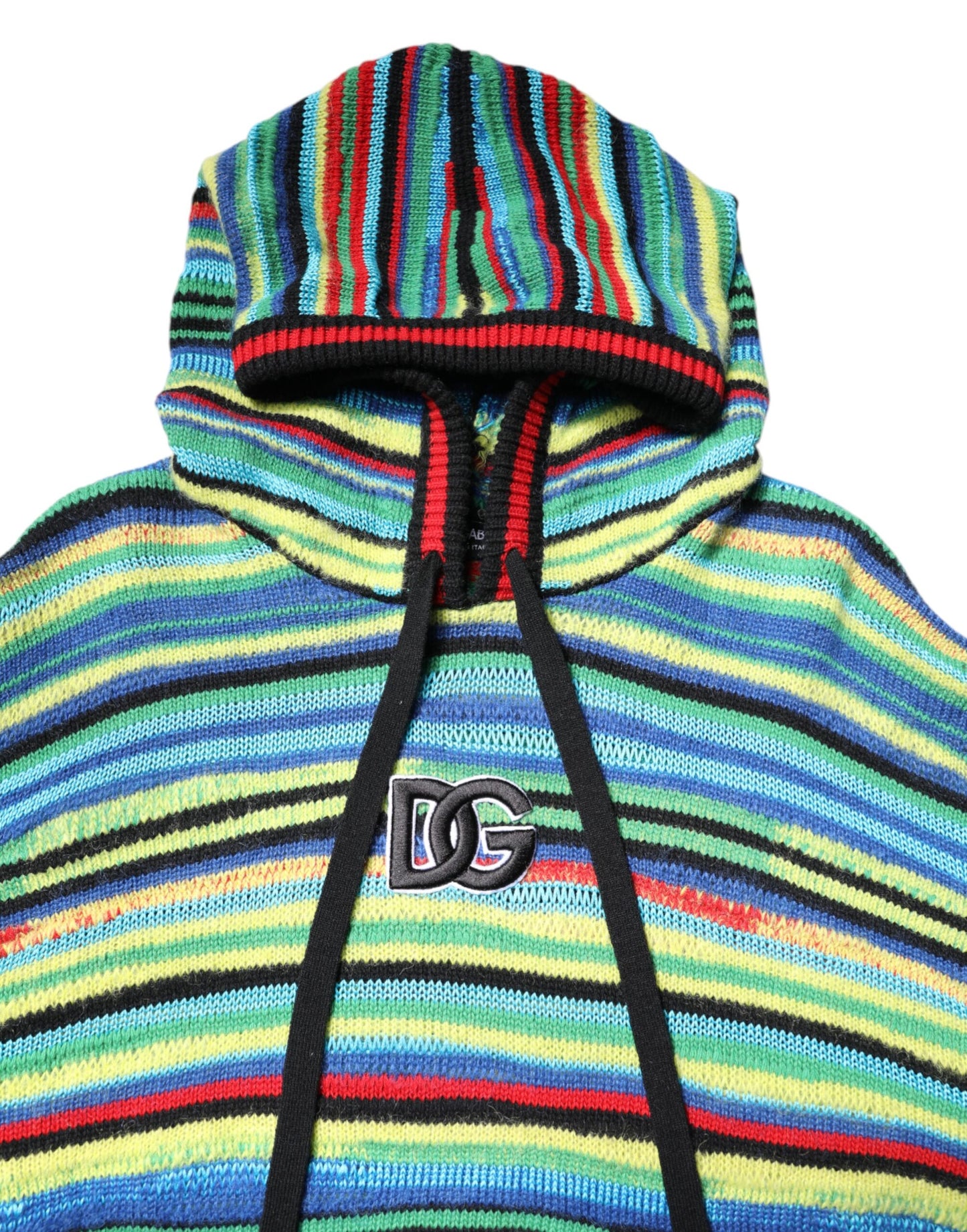 Dolce & Gabbana Multicolor Cotton Hooded Pullover Sweater Dolce & Gabbana