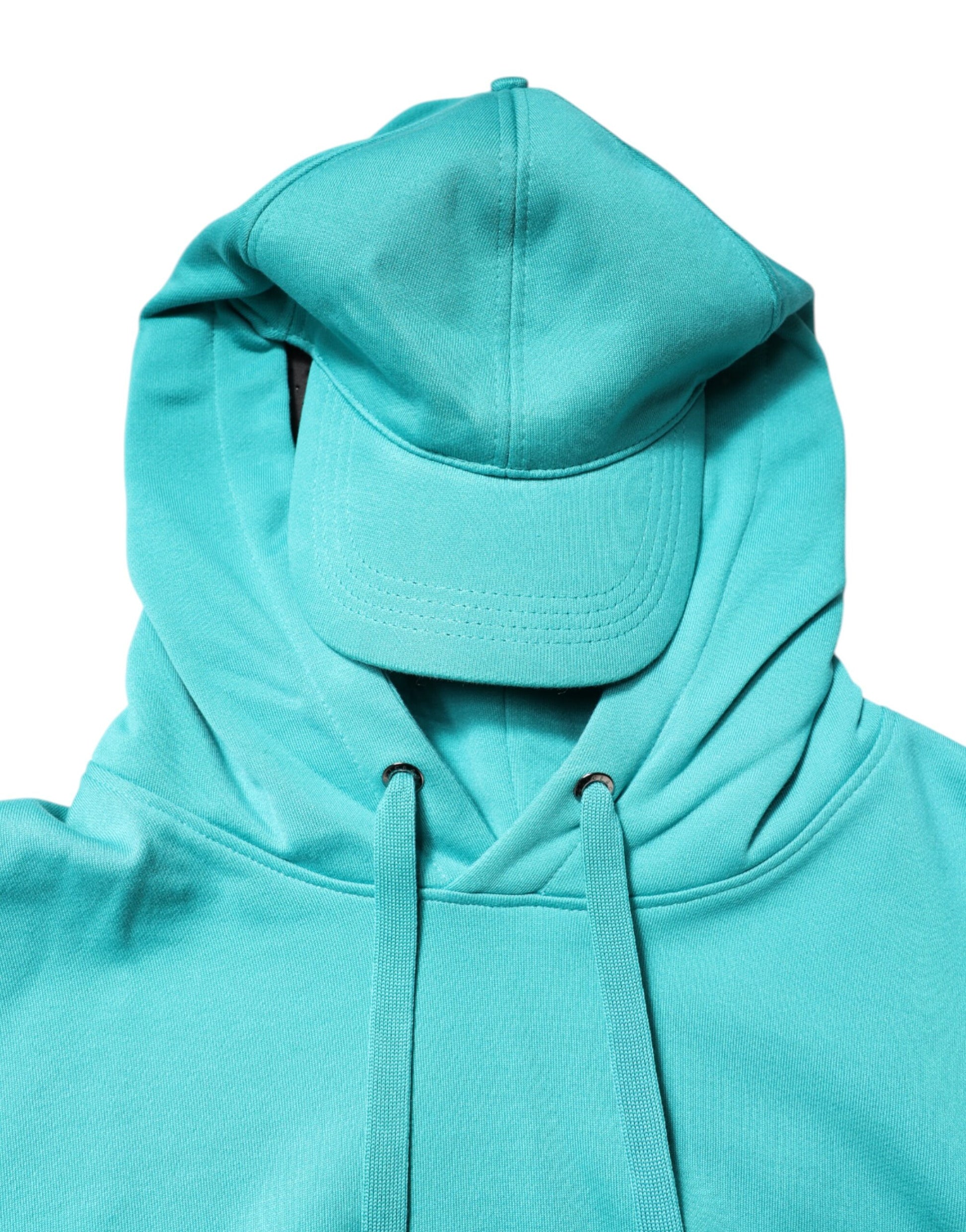 Dolce & Gabbana Green Cotton Hooded Men Sportswear Vest Sweater Dolce & Gabbana