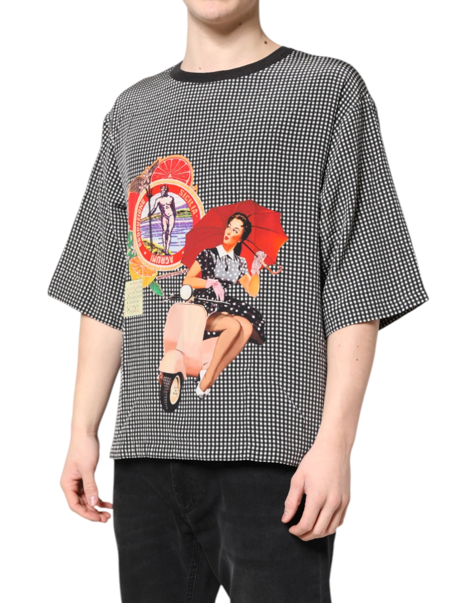 Dolce & Gabbana Black Graphic Print Short Sleeve T-shirt Dolce & Gabbana