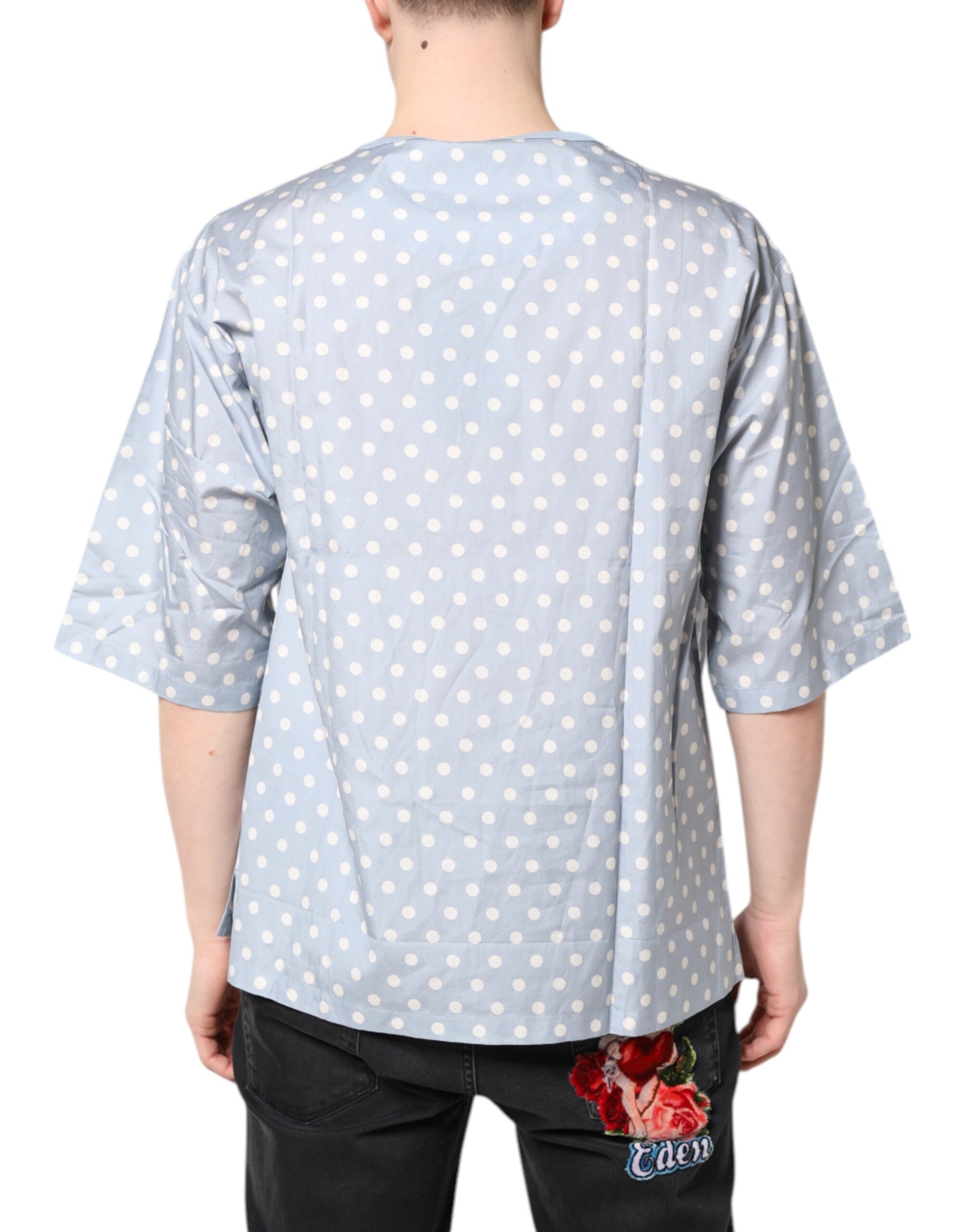 Dolce & Gabbana Light Blue Graphic Print Short Sleeve T-shirt Dolce & Gabbana