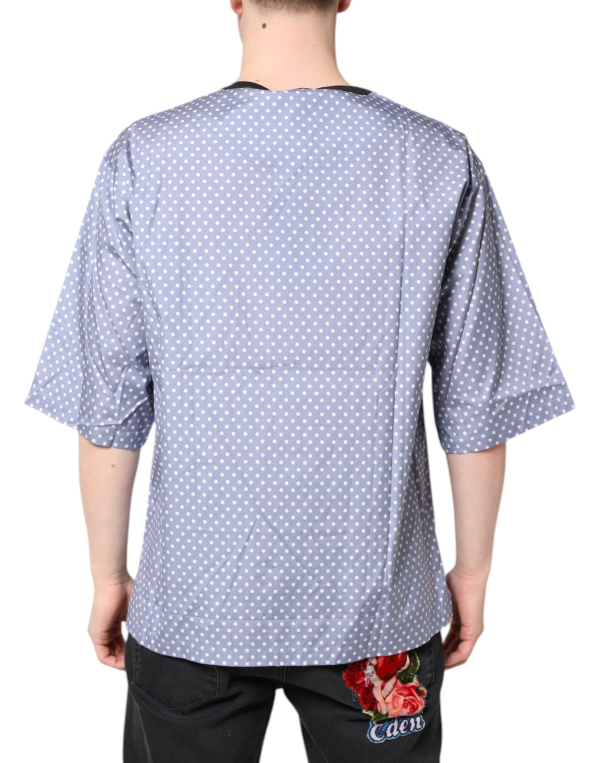 Dolce & Gabbana Light Blue Graphic Print Short Sleeve T-shirt Dolce & Gabbana
