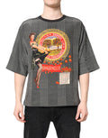 Dolce & Gabbana Black White Graphic Print Short Sleeve T-shirt - Eljoys Fashion 