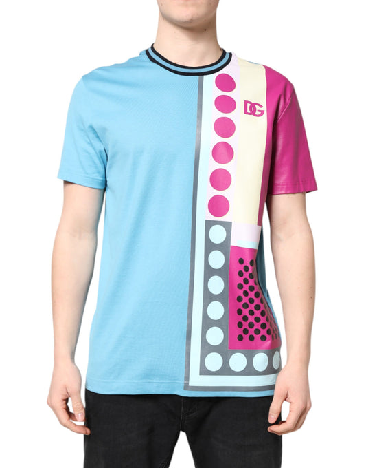 Dolce & Gabbana Multicolor Printed Logo Short Sleeve T-shirt Dolce & Gabbana