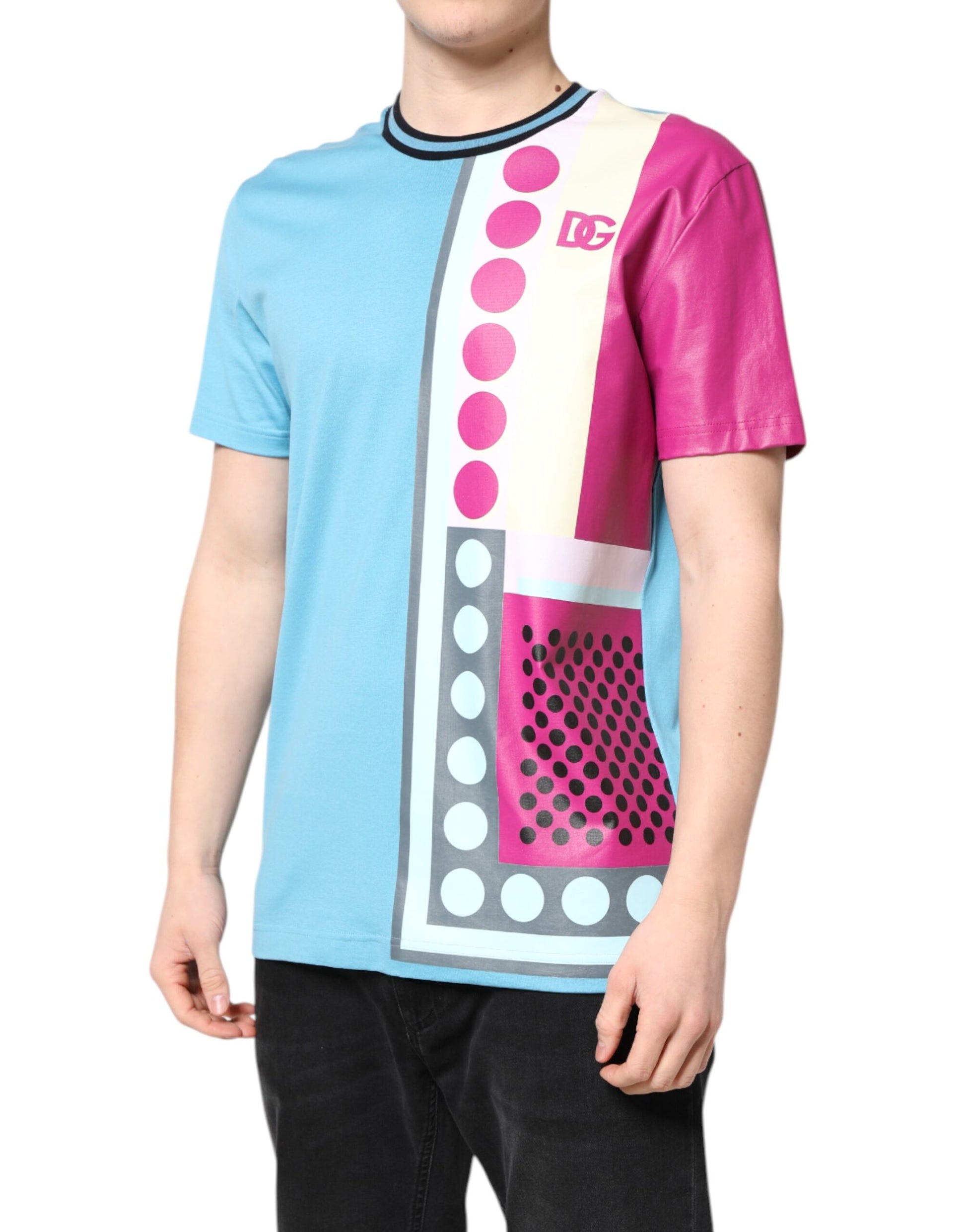 Dolce & Gabbana Multicolor Printed Logo Short Sleeve T-shirt Dolce & Gabbana
