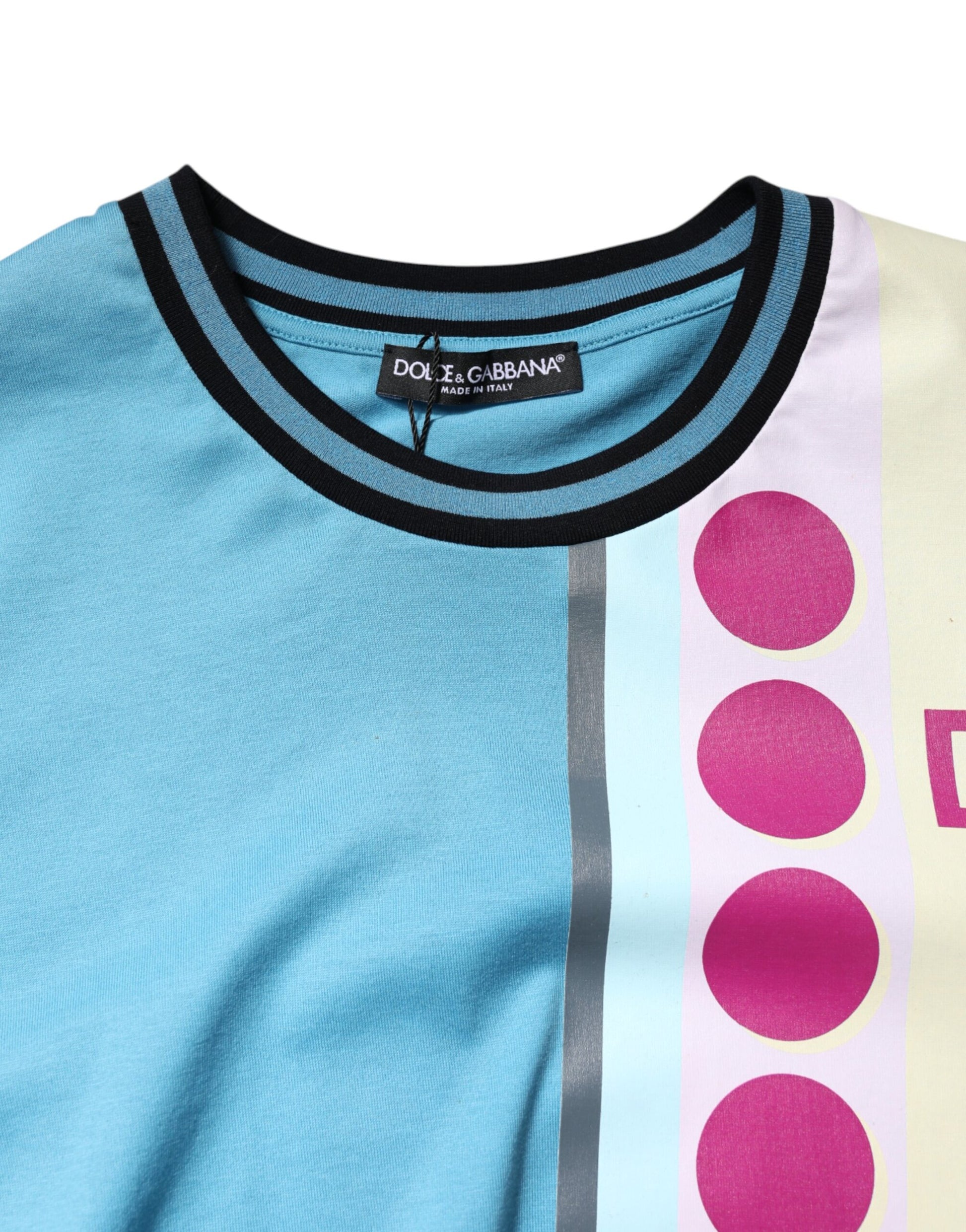 Dolce & Gabbana Multicolor Printed Logo Short Sleeve T-shirt Dolce & Gabbana