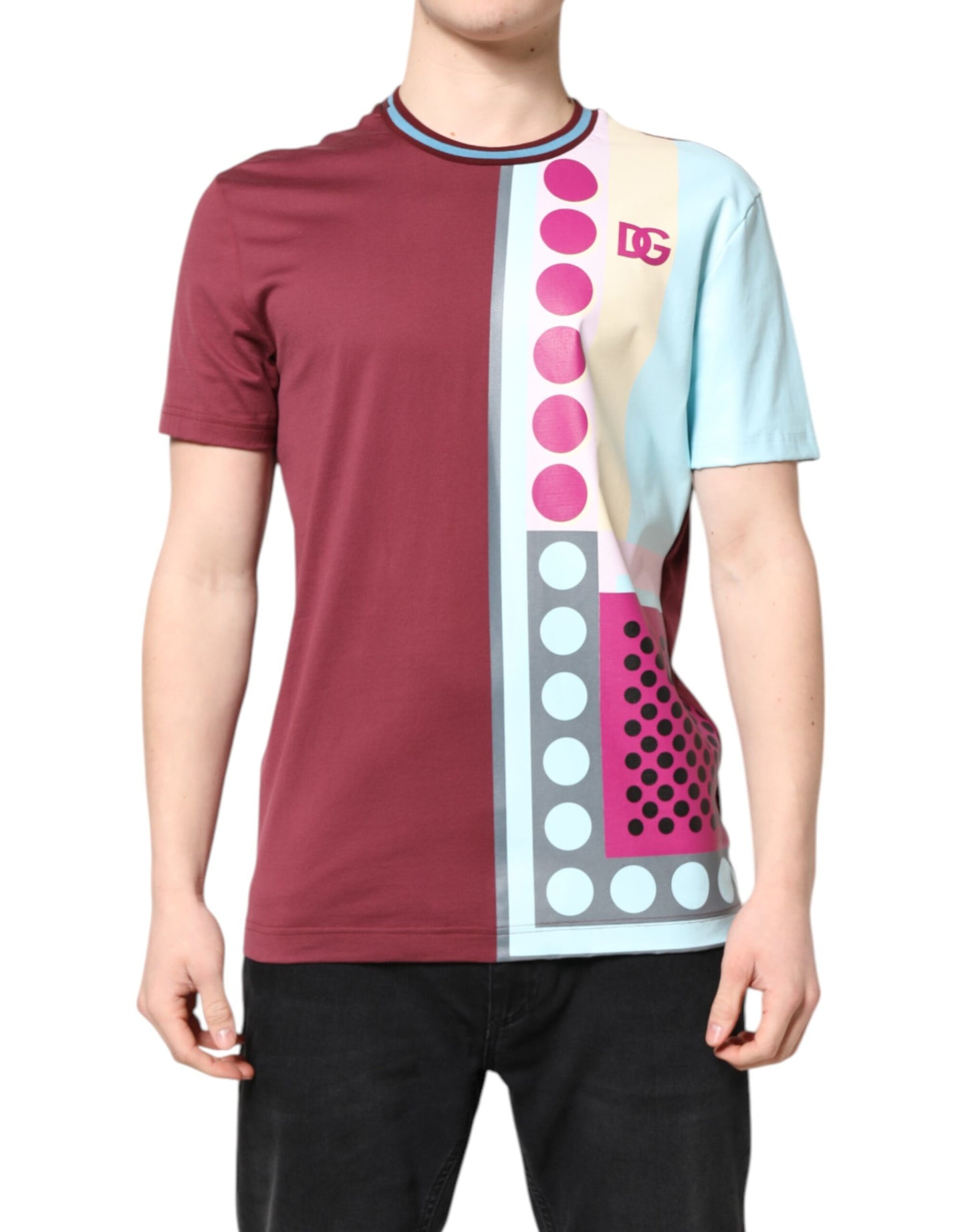 Dolce & Gabbana Multicolor Printed Logo Short Sleeve T-shirt Dolce & Gabbana