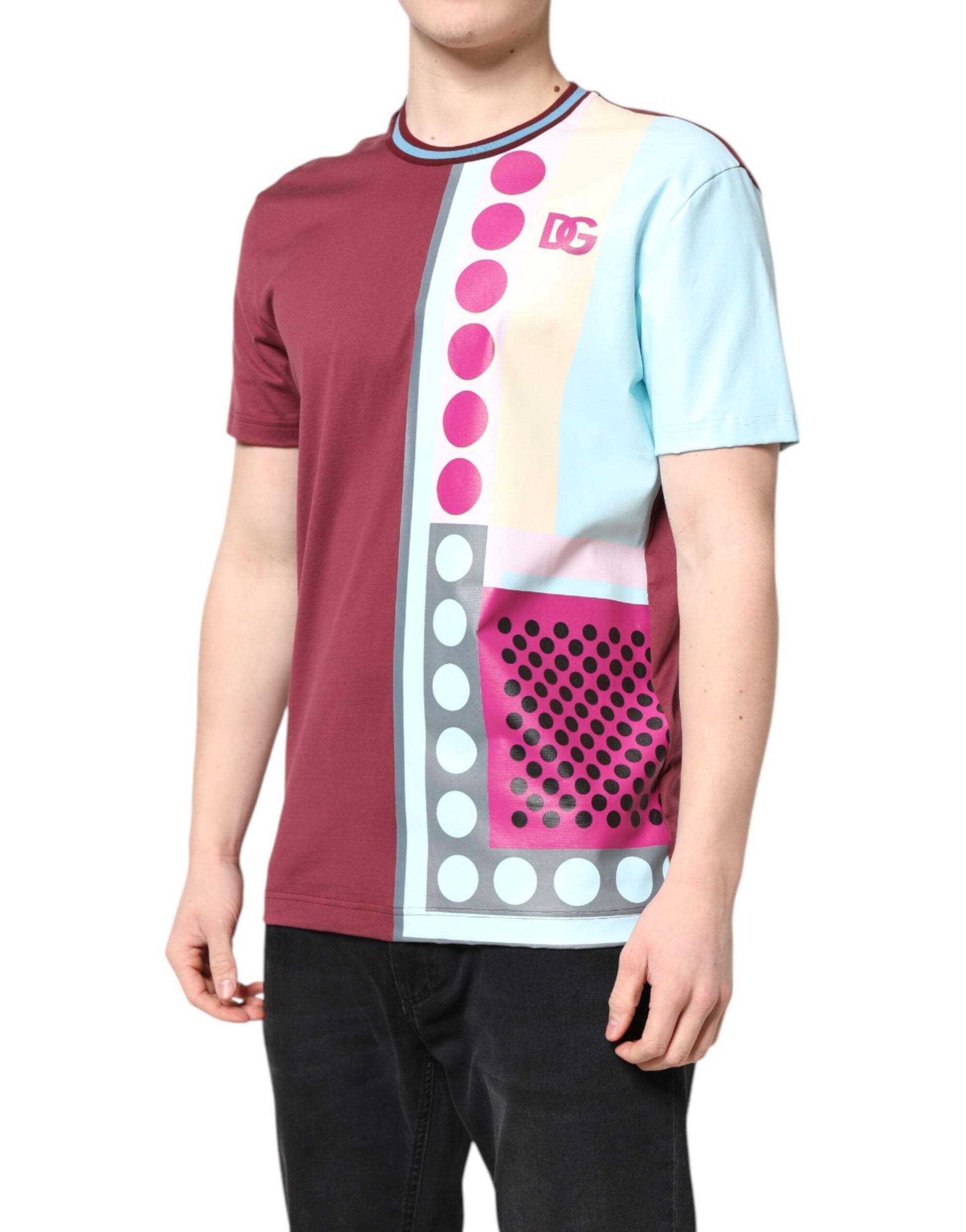Dolce & Gabbana Multicolor Printed Logo Short Sleeve T-shirt Dolce & Gabbana