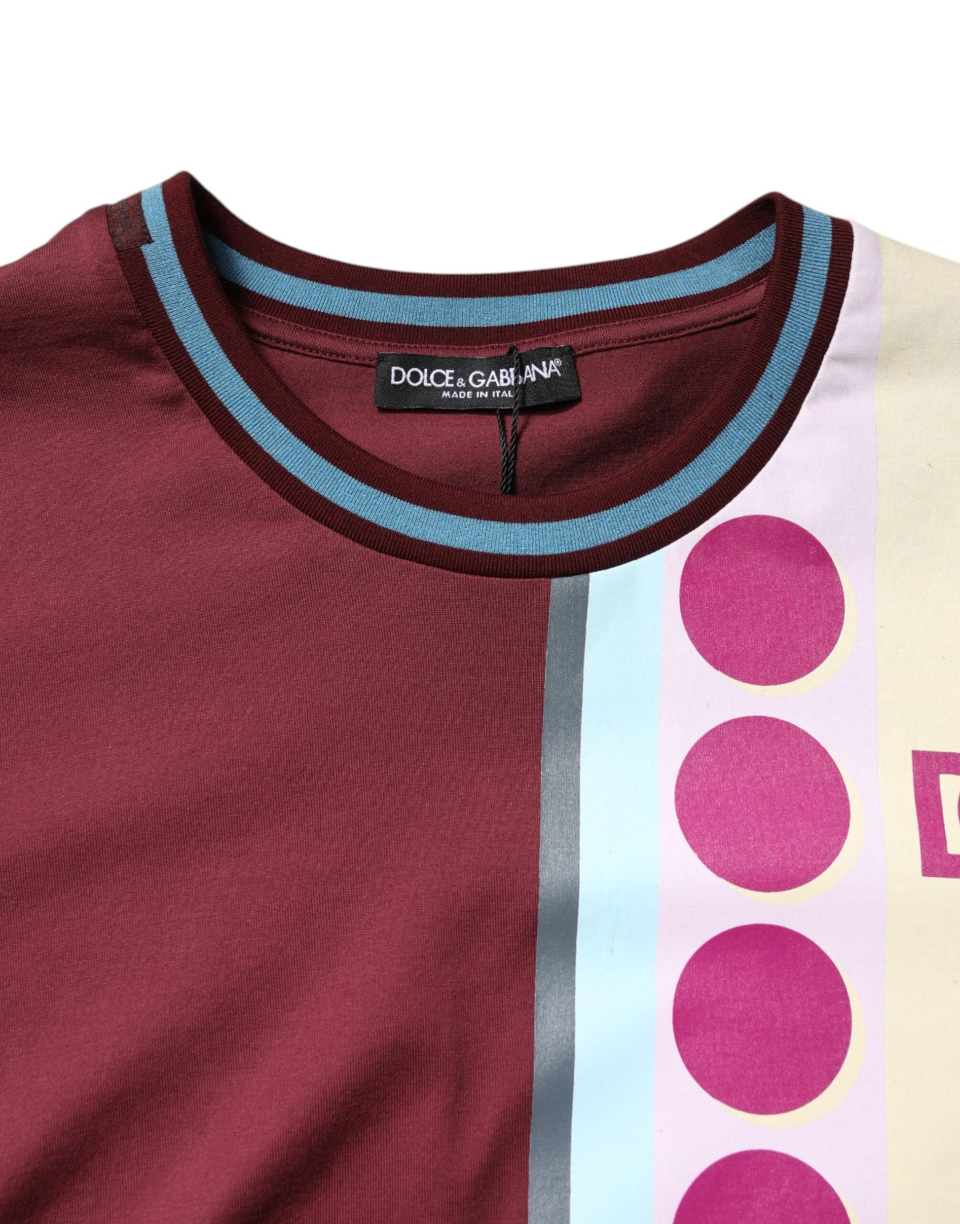 Dolce & Gabbana Multicolor Printed Logo Short Sleeve T-shirt Dolce & Gabbana