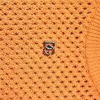 Dolce & Gabbana Orange Cashmere Round Neck Sleeveless T-shirt