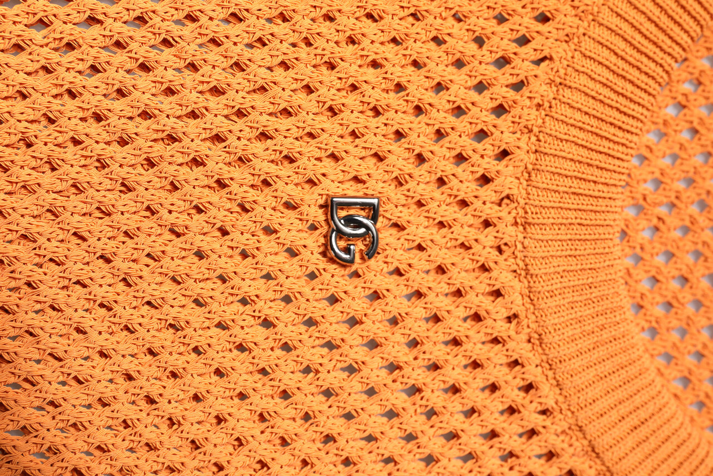 Dolce & Gabbana Orange Cashmere Round Neck Sleeveless T-shirt Dolce & Gabbana