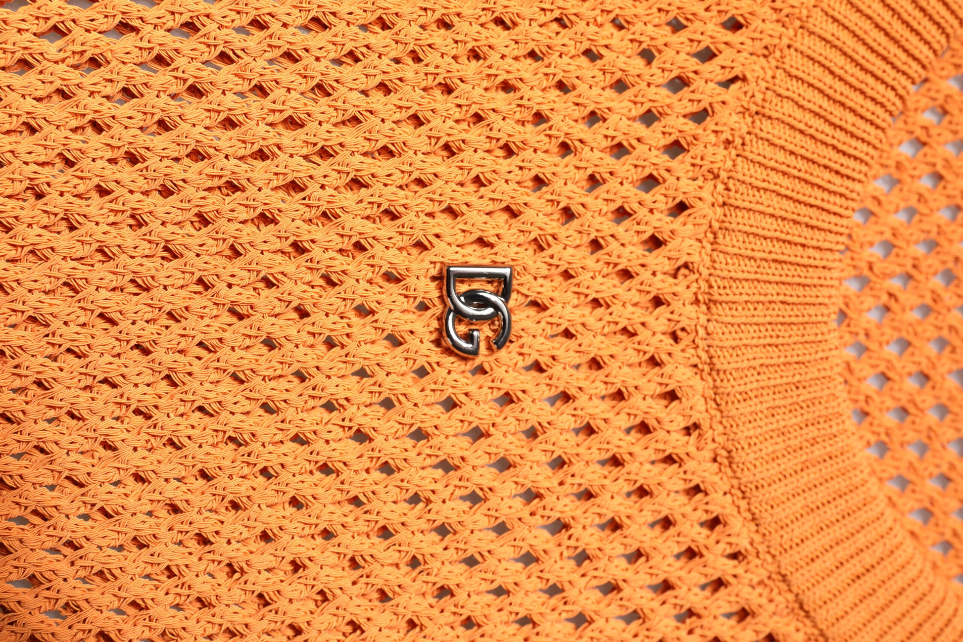 Dolce & Gabbana Orange Cashmere Round Neck Sleeveless T-shirt Dolce & Gabbana