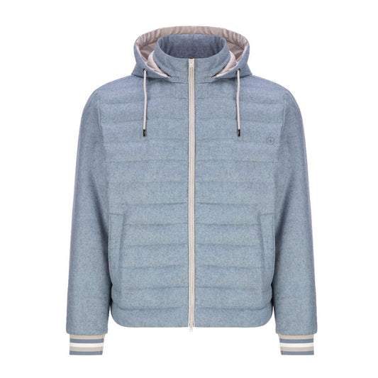 Herno Blue Silk Jacket Herno
