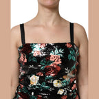 Dolce & Gabbana Black Floral Sequin Sleeveless Sheath Dress