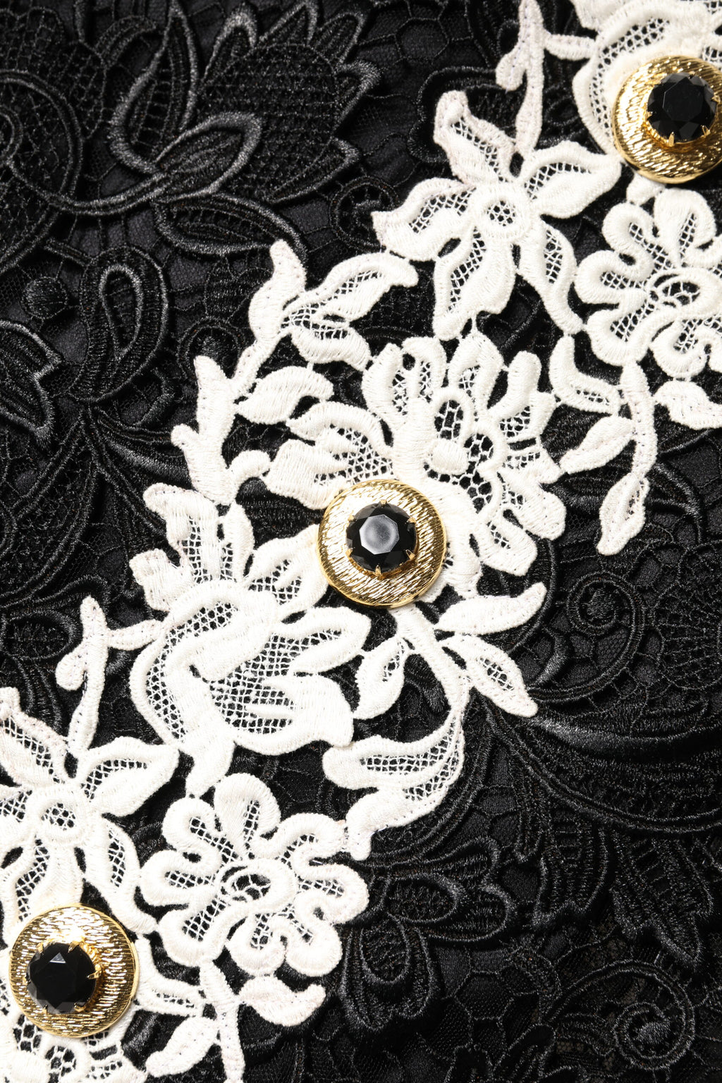 Dolce & Gabbana Black Floral Lace Embellished Mini Dress - Eljoys Fashion 