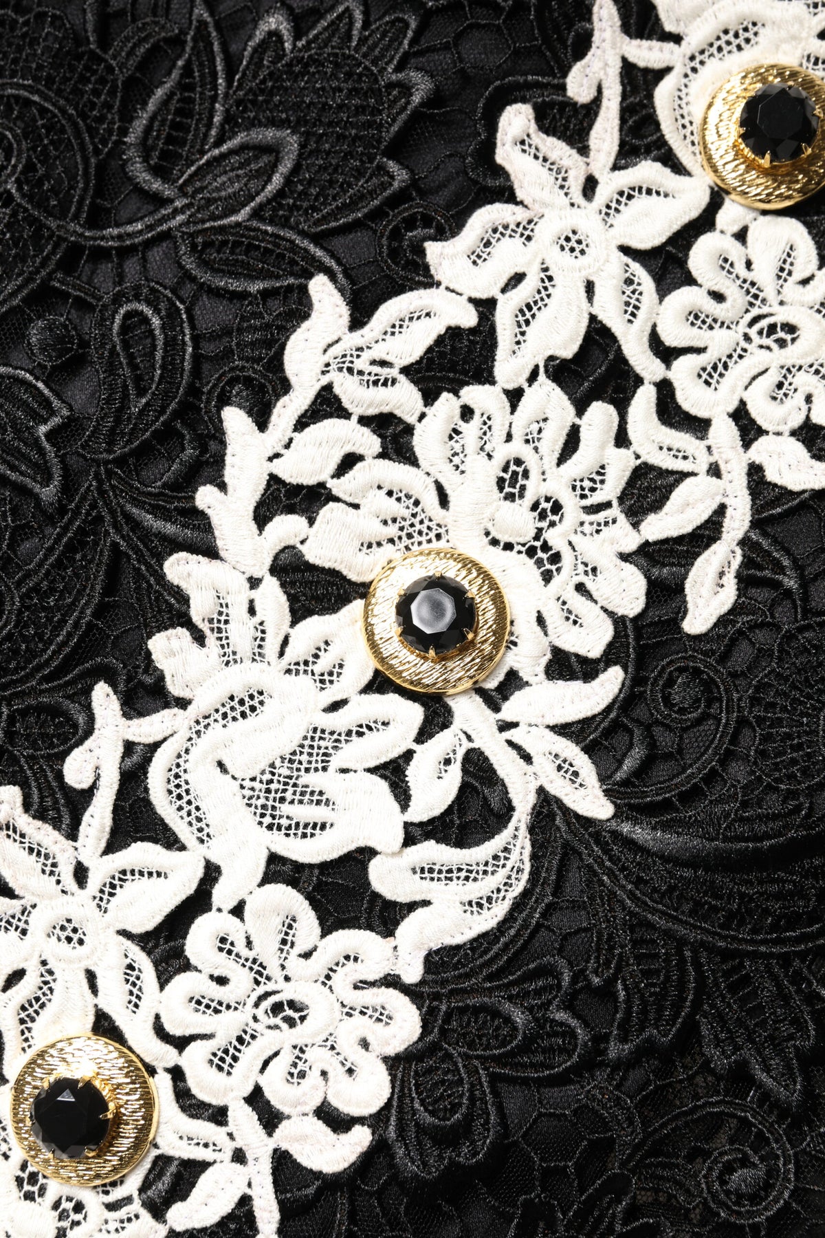 Dolce & Gabbana Black Floral Lace Embellished Mini Dress - Eljoys Fashion 