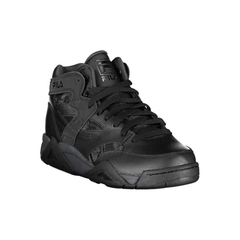 Fila Nero Poliuretano men's sneaker with black upper and white sole, featuring sporty design and lace-up closure.