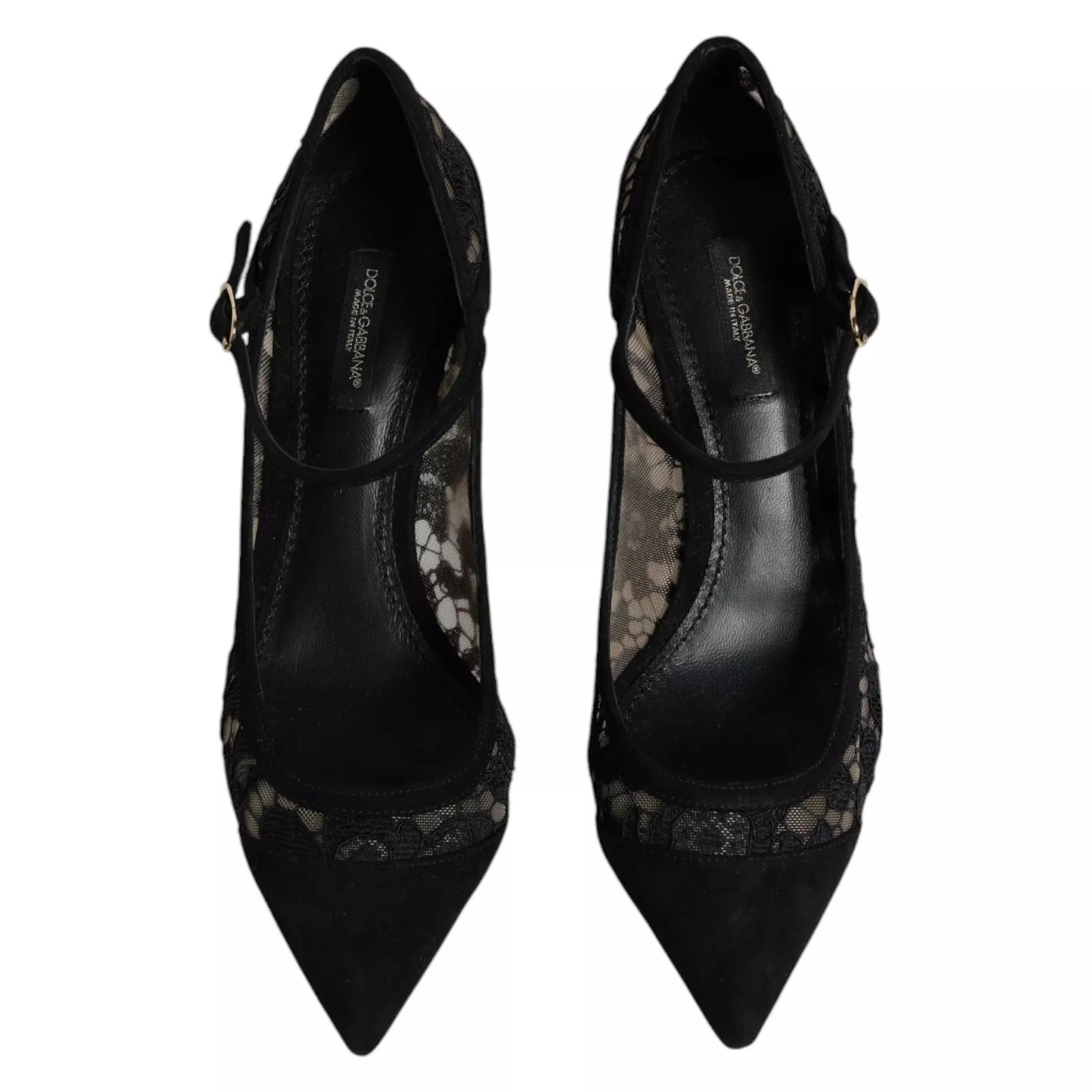 Dolce & Gabbana Black Mary Jane Taormina Lace Pumps Shoes Dolce & Gabbana