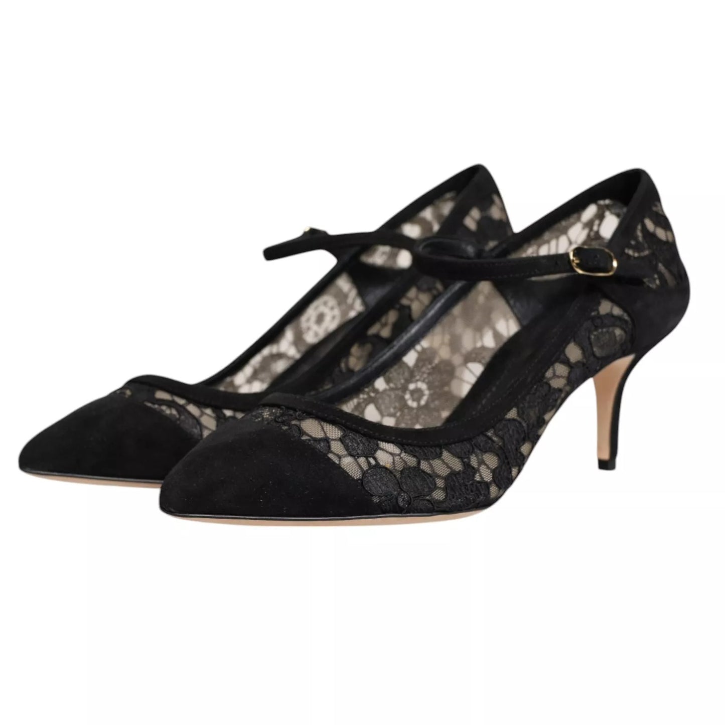 Dolce & Gabbana Black Mary Jane Taormina Lace Pumps Shoes Dolce & Gabbana