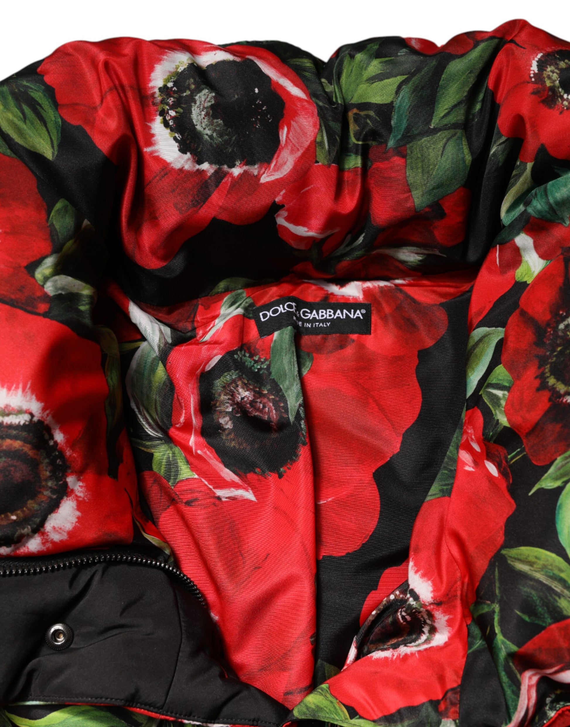 Dolce & Gabbana Multicolor Floral Full Zip Padded Jacket Dolce & Gabbana