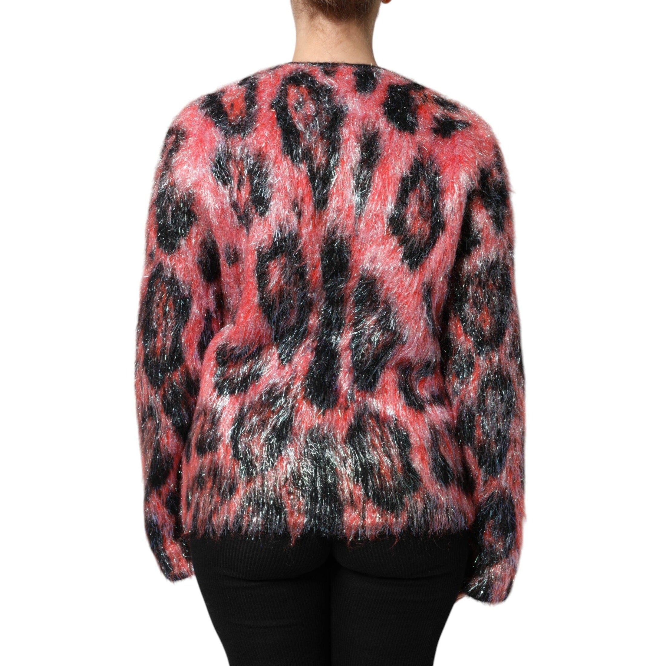 Dolce & Gabbana Red Mohair Wool Button Down Cardigan Sweater