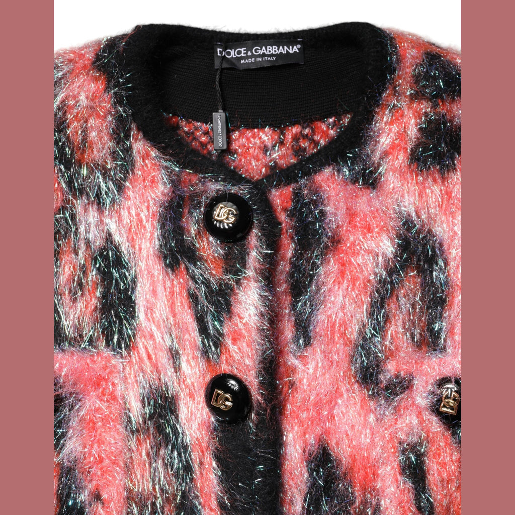 Dolce & Gabbana Red Mohair Wool Button Down Cardigan Sweater