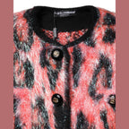 Dolce & Gabbana Red Mohair Wool Button Down Cardigan Sweater
