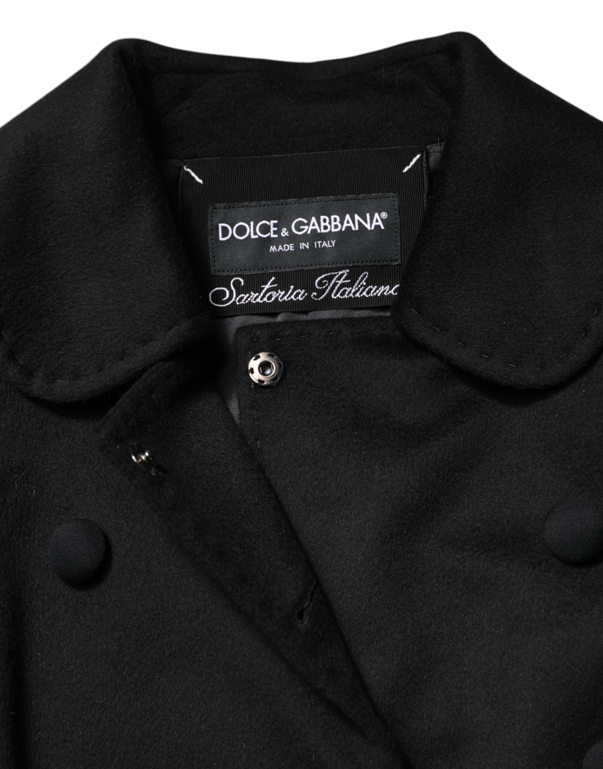 Dolce & Gabbana Black Wool Sartoria Italiano Blazer Jacket Dolce & Gabbana
