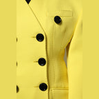 Dolce & Gabbana Yellow Double Breasted Trench Coat Jacket