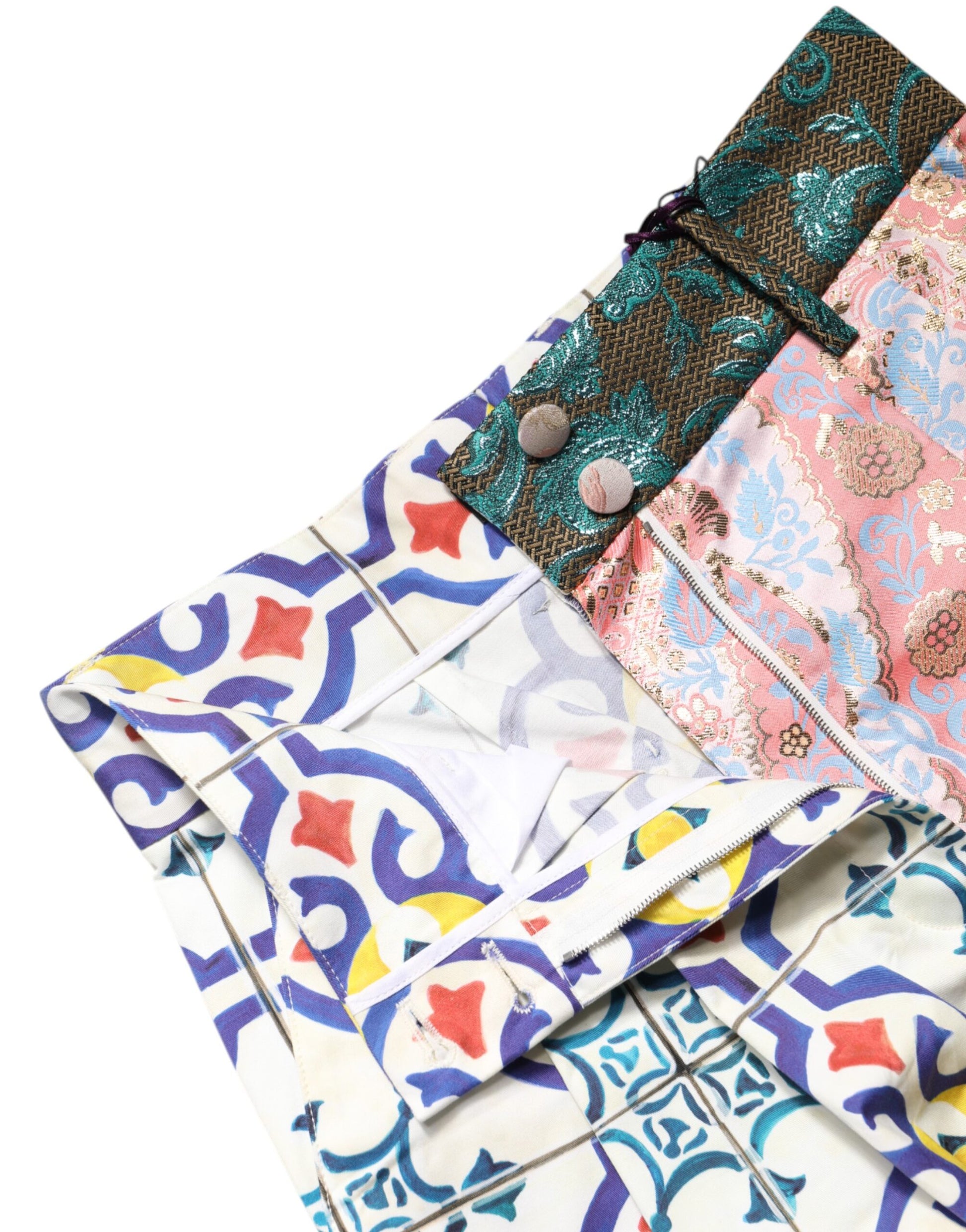 Dolce & Gabbana Multicolor High Waist Women Hot Pants Shorts Dolce & Gabbana