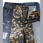 Dolce & Gabbana Multicolor Patchwork High Waist Denim Jeans