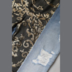 Dolce & Gabbana Multicolor Patchwork High Waist Denim Jeans