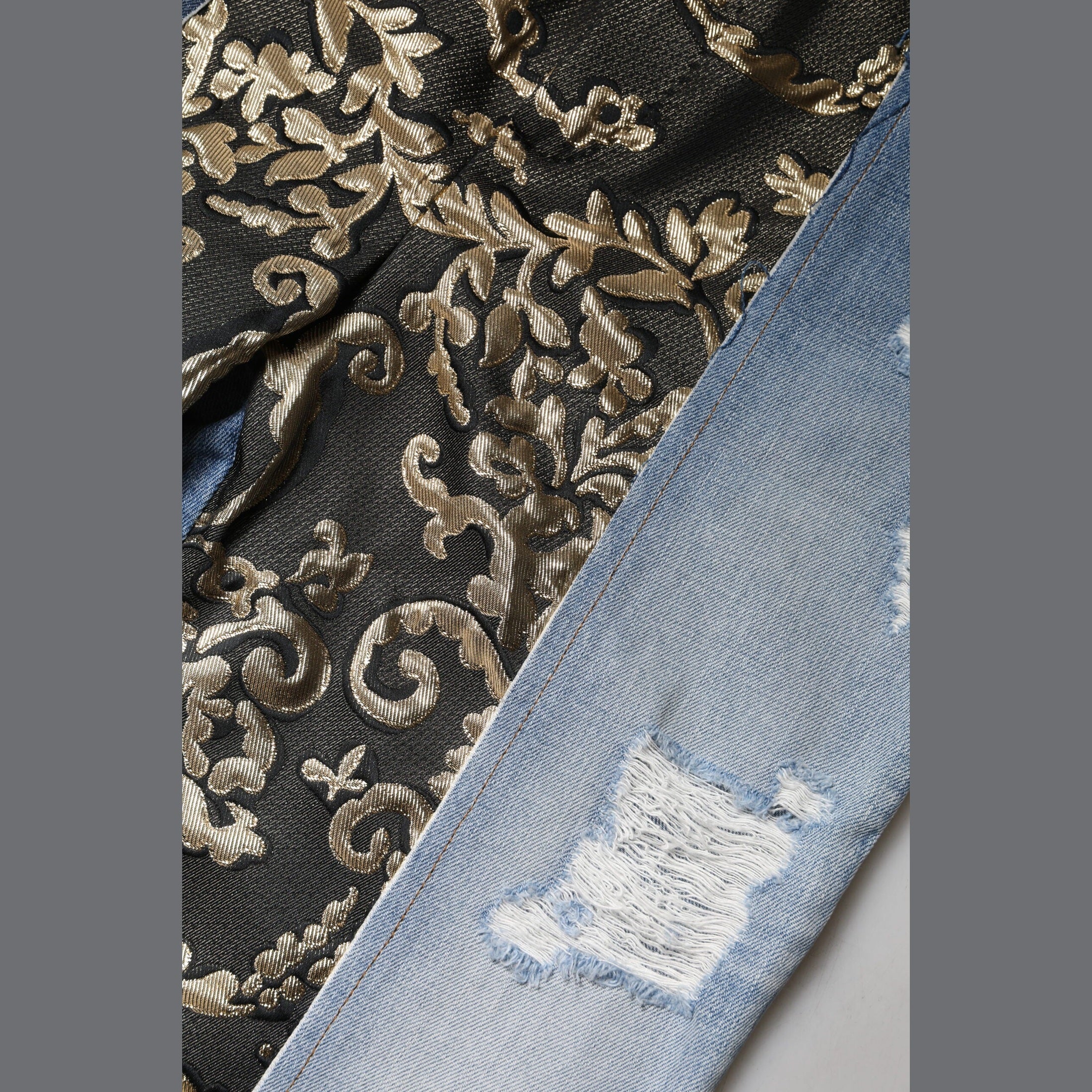 Dolce & Gabbana Multicolor Patchwork High Waist Denim Jeans