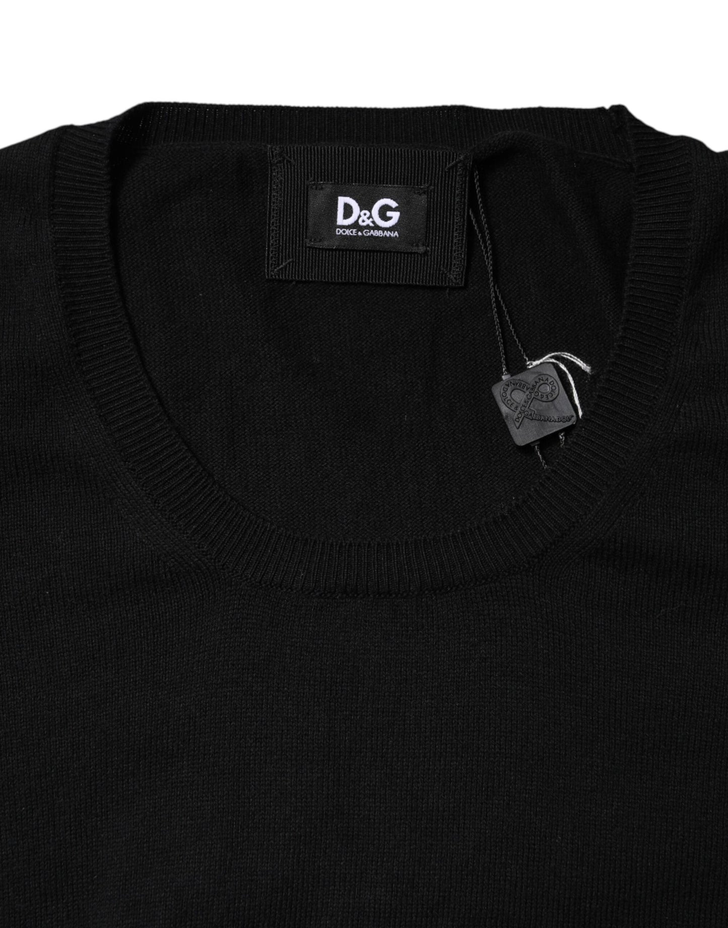 Dolce & Gabbana Black Cotton Round Neck Short Sleeve T-shirt Dolce & Gabbana