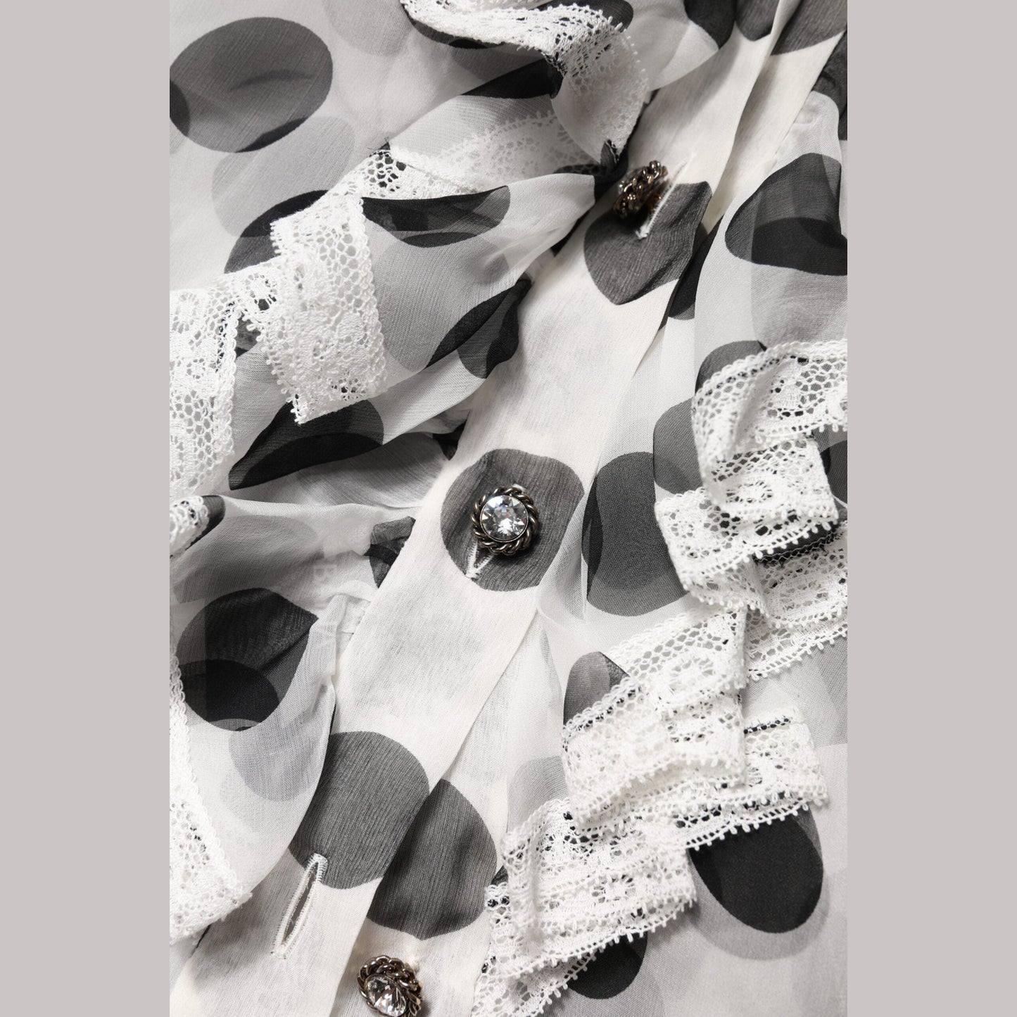 Dolce & Gabbana White Black Polka Dot Cotton Sleeveless Top Dolce & Gabbana