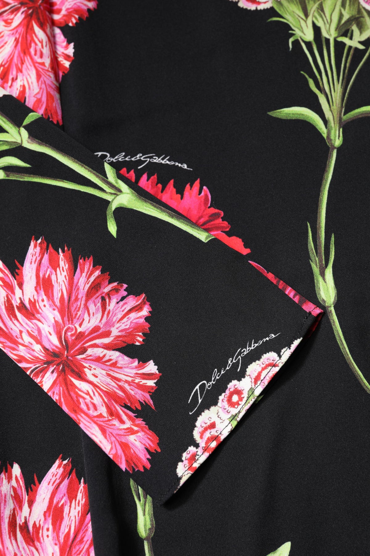 Dolce & Gabbana Black Floral Long Sleeve Women Blouse Top - Eljoys Fashion 
