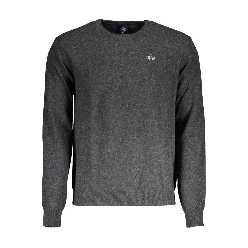 La Martina Brown Wool Men Sweater La Martina