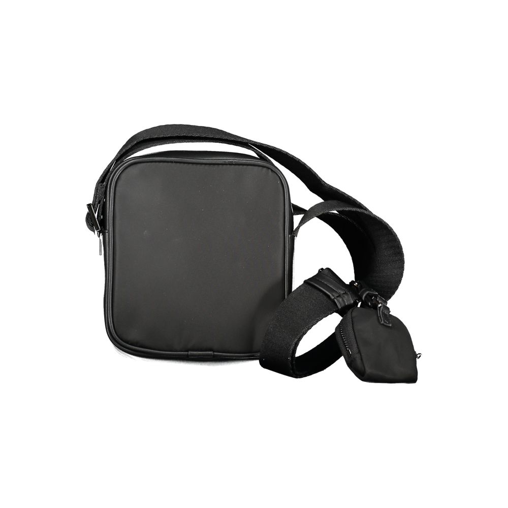 Calvin Klein Nero polyester men's shoulder bag with adjustable strap and minimalist design, suitable for everyday use.