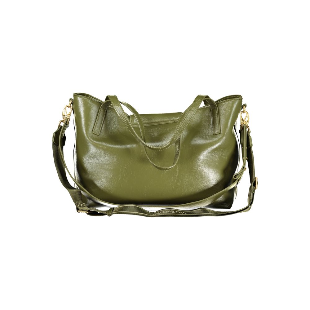 Mario Valentino Verde polyurethane women's bag with adjustable strap, stylish and versatile accessory for everyday use.