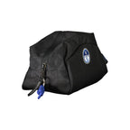 North Sails black polyester men's beauty case with zip closure and handle, compact travel accessory for grooming essentials.