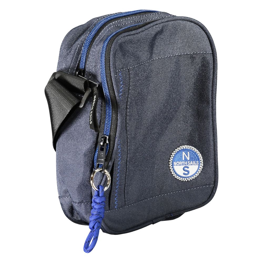 Blue North Sails polyester men's shoulder bag with adjustable strap and multiple compartments, stylish and functional accessory.