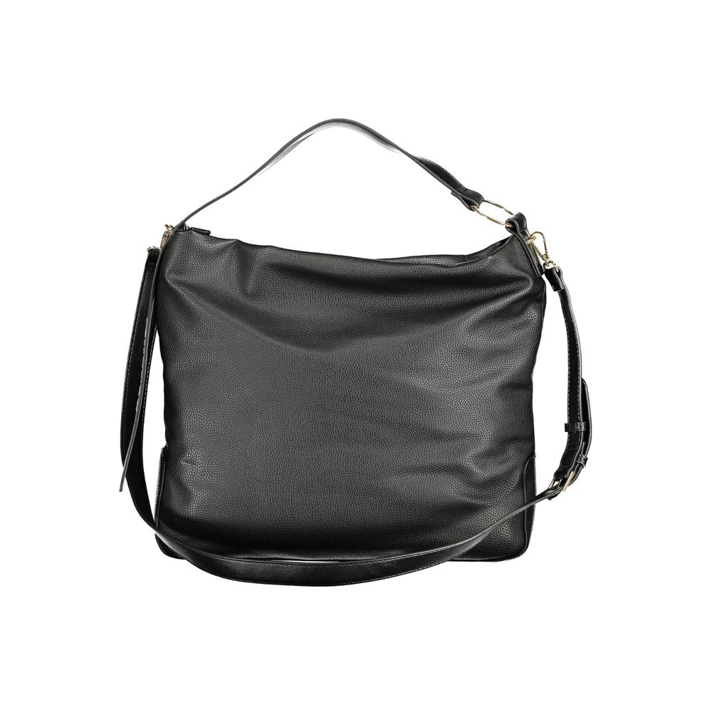 Mario Valentino Nero Donna Bag made of polyurethane with sleek design and silver hardware, perfect for stylish everyday use.