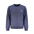 Wrangler blue cotton men's sweatshirt with crewneck and long sleeves, casual and comfortable for everyday wear.