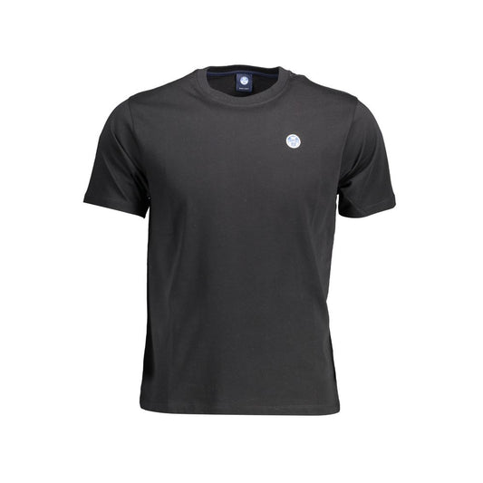 North Sails Black Cotton Men T-Shirt North Sails