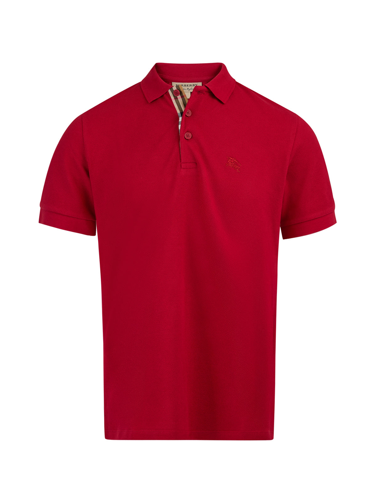 Burberry Red Cotton Collared Polo Shirt Burberry