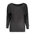 Black viscose women's sweater by Guess Jeans, featuring a cozy knit design and classic fit.