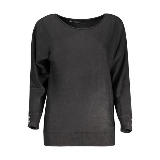 Guess Jeans Black Viscosa Women Sweater Guess Jeans