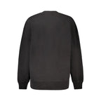 Black Calvin Klein cotton women's sweater with long sleeves and a fitted design, displayed on a plain background.