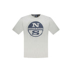 North Sails Grigio cotton men's T-shirt displayed flat, showcasing its soft fabric and casual style.